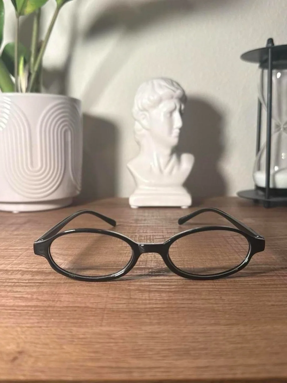 Amazon Black Oval Reading Glasses